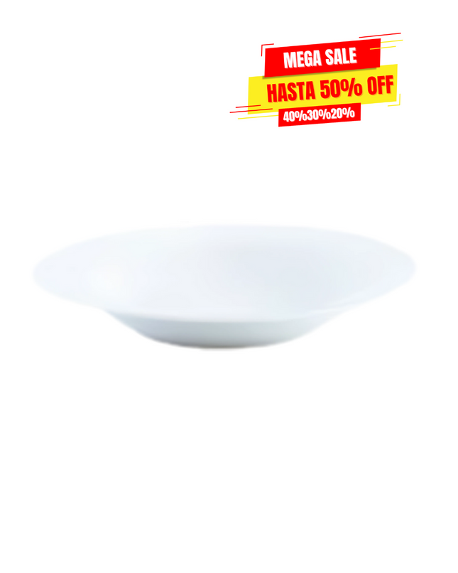 PLATO HONDO 21,5CM BLANCO PORC BASIC QD
