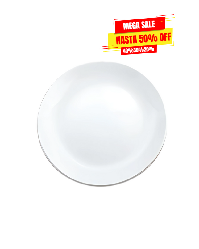 PLATO LLANO 23 CM BLANCO PORC BASIC QD