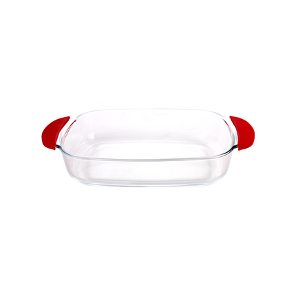 FUENTE DE VIDRIO CUADRADO 2000ML