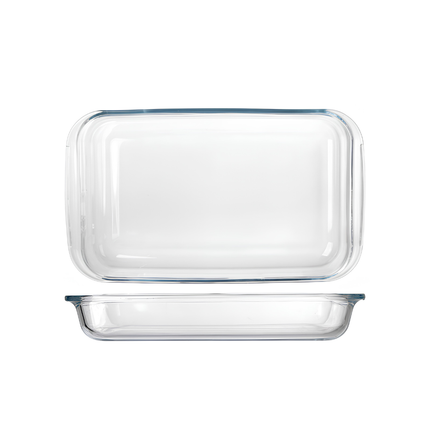 FUENTE DE VIDRIO RECTANGULAR 2200ML